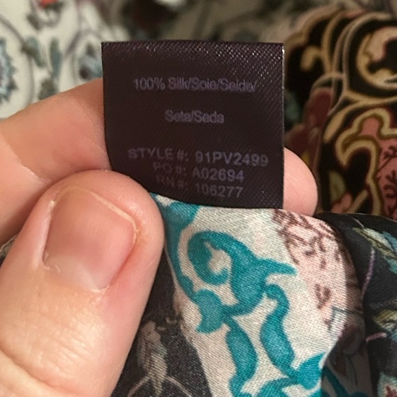 Hale Bob 3 piece outfit set pants tank top and 3/4 sleeve blouse size large - Picture 12 of 13